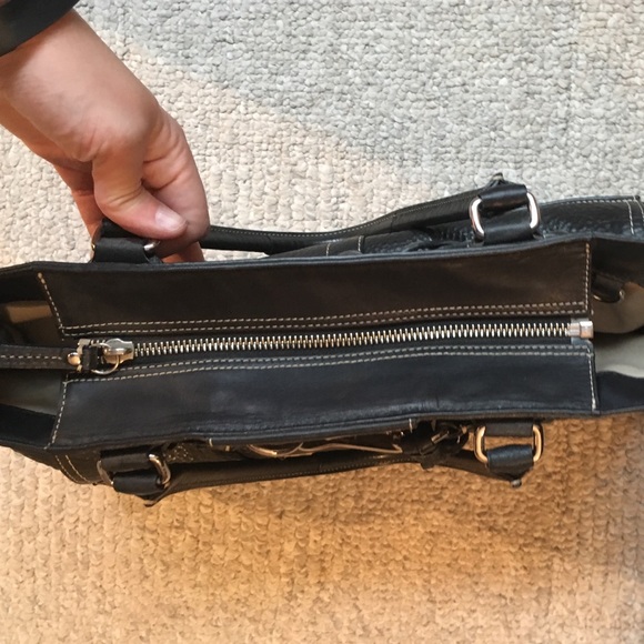 Coach Hamptons leather carryall shoulder tote - Picture 3 of 4